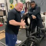 Michael Jai White Instagram - Me training with World Record holder/Trainer, Scot Mendleson @mendys_gym. Back exercises are a priority to me and important as you age. It’s the only muscle group that truly requires equipment to train properly. This will look wrong to most people but it’s advanced stuff. #training #strength #strenghttraining #michaeljaiwhite