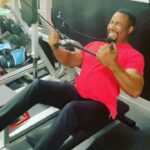 Michael Jai White Instagram - Me and my training partner @joshlbarnett starting the week off right! #workout #mma #mmatraining