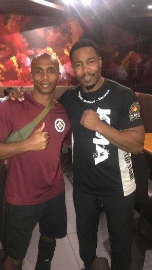 Michael Jai White Instagram - #FBF MJW & @marresecrump fight scene rehearsal. Showing you the ingredients before the bread is baked! #action #welcometosuddendeath #michaeljaiwhite