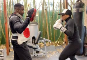 Michael Jai White Instagram - I trained my wife @iamgillianwhite to hit like a savage! This is a flashback from years ago. She hits waaay better and hits harder now! YOU DON’T “PLAY” FIGHTING! #fight #mma #martialarts #karate #boxing
