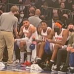 Michael Rainey Jr. Instagram - Me and unc @tracymorgan Coolin watching @rjbarrett casually drop 31 on they heads 🔷🔶🔷 btw Thanks @nyknicks for the love 😎 #Knickstape