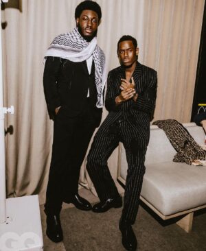 Micheal Ward Instagram - Good night with great people @britishgq MOTY. 

Big love @boss for the clean drop 🤙🏾
#BeYourOwnBoss

I was super gassed to meet Carmy and Richie too big up cousins 😅