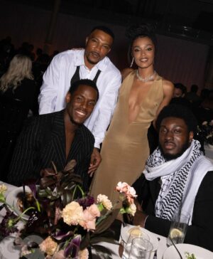 Micheal Ward Instagram - Good night with great people @britishgq MOTY. 

Big love @boss for the clean drop 🤙🏾
#BeYourOwnBoss

I was super gassed to meet Carmy and Richie too big up cousins 😅