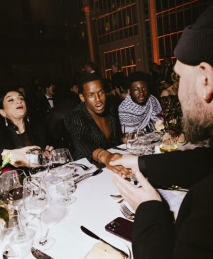 Micheal Ward Instagram - Good night with great people @britishgq MOTY. 

Big love @boss for the clean drop 🤙🏾
#BeYourOwnBoss

I was super gassed to meet Carmy and Richie too big up cousins 😅