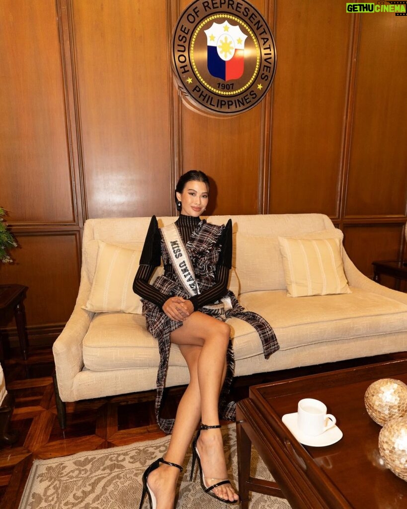 Michelle Dee Instagram - Full of gratitude after recently being recognized at the House of Representatives for my efforts to represent #FILIPINAS with the best of my abilities, for bringing home the most special awards any Miss Universe candidate has ever won and for being chosen as the newest tourism ambassador for the DOT as well. 🙏🏻 Maraming Salamat! Service has always been my love language and what better way to show that than by serving the country we all love. 🇵🇭✨ #bayanihan Wearing @maisonglarino @jaggyglarino @jewelmer @jojobragaisofficial Style @ryujishiomitsu @teamryujishiomitsu @kurtabonal @shera.png Face @davequiambao_ Hair @nellyseboy #michelledee #mmd #mmdverse #MMDStandard House of Representatives of the Philippines