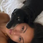 Michelle Keegan Instagram - It’s my baby’s 15th birthday today. 🎉 They say dogs imprint on one person where they form a strong loving attachment, someone they trust & seek comfort in & how lucky was I that you chose me? … From the moment I brought you home when I was 21 years old we’ve been inseparable, you’re my best friend, my confidant & my home. We’ve been through alot together girl & I couldn’t of asked for a better sidekick. Happy birthday Phoebe 🩷🩷🩷 (I know you can’t read any of this but I’ll let you eat whatever you want for the next week as it’s a special birthday)
