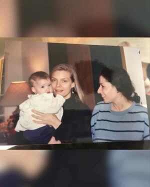 Michelle Pfeiffer Instagram - Happy Birthday to Olivia Owen! My beautiful, talented and all-around amazing God Daughter. 🎂🎈🎉 I am so proud of you and grateful that your brilliant mother and my best friend, Kate Guinzburg, entrusted me with the honor of being your God Mamma. I remember the day you were born. Holding you was love at first sight and solidified me becoming a mom❤️.