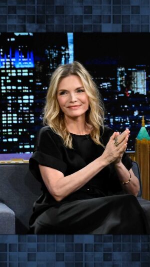 Michelle Pfeiffer Instagram - Did @michellepfeifferofficial steal her #Catwoman whip? 👀 #FallonTonight