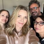 Michelle Pfeiffer Instagram - The First Lady press day with my pals @samanthamcmillen_stylist @richardmarin @brigittemakeup