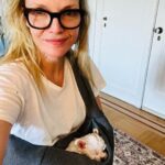 Michelle Pfeiffer Instagram - How could this Angel have chewed a hole in my shirt?