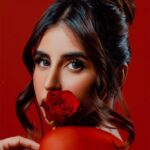 Miesha Saakshi Iyer Instagram - So what are the singles doing for Valentine’s Day? ❤️ Outfit - @Westo.in Rings - @Kickyandperky @affiliates_pr Style by - @valerieshabong Hair - @hairbyprem Mua - @mua_blissvinali Photographer - @yg.india