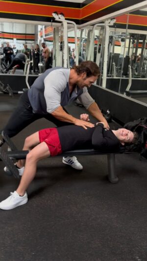 Mike O'Hearn Instagram - Baby don’t hurt me?????? 

Learning something new with my guys @mikeohearn and @douglasfruchey  @goldsgymvenice1 

In case you haven’t heard, the new episode of @mikeohearnshow is live on YouTube and we ask some serious questions while having FUN. 

@youngla restock Tuesday March 12 at 12 PST.  Please consider code KYLE to save %15

#greenrangerkyle #bodybuilding #downsyndrome #downsyndromebodybuilder #fitness #goldsgymvenice1 #youngla #fyp #fypシ #foryou #explorar #explorepage