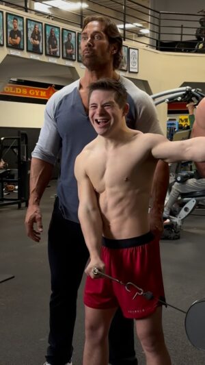 Mike O'Hearn Instagram - Hard training with my man @mikeohearn @goldsgymvenice1 

We are live @prosgymcolumbus about to start the Mike O Hearn show. 

#greenrangerkyle #downsyndrome #downsyndromebodybuilder #bodybuilding #fitness #fyp #fypシ #explorepage