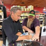 Mike Rowe Instagram – Meanwhile, back in Tennessee…

I’m humbled, as always, by the people—like Aaron, Rory, Theresa, and Bill—who come by to say hello when I drop into a local liquor store to sign a few hundred bottles of grandfather’s @knobelwhiskey. They are the very best people. If you’re in the Nashville area, a few signed bottles remain at @stonesrivertotalbeverages otalbeverage and @redspiritswine. I’m gone, but you’ll probably find a few interesting characters if you stop by, along with a bottle of better than average Tennessee Whiskey, signed by your humble and most grateful servant. Nashville, Tennessee