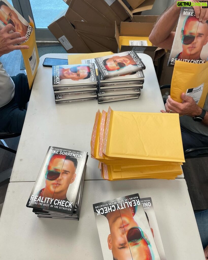 Mike Sorrentino Instagram - Guys, I’m so excited to report that thousands of pre-ordered books signed by me are shipping as we speak! Everyone who ordered a signed copy from mikethesituationbook.com should receive their book within the next few days as the publisher’s fulfillment team works around the clock to pick and pack books. If you order a signed copy before the release date, look for an email soon about the virtual book release party I’ll be hosting exclusively for fans who ordered directly from the website. When do you do receive your book, make sure to post a picture with it and tag me! I’ll repost everyone who tags me in a photo with their book. Enjoy Reality Check: Making the Best of The Situation—How I Overcame Addiction, Loss, and Prison. Writing this story was a labor of love and I’m so excited to share my journey with you!