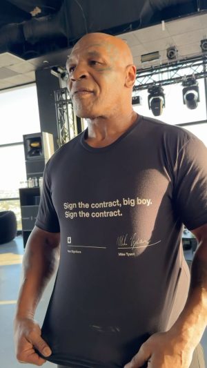 Mike Tyson Instagram - ‘He signed the contact.  Now the Problem Child has a real problem.’ @miketysoncollection #PaulTyson