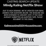 Mindy Kaling Instagram – We are overwhelmed by the outpouring of interest in this part – literally! The email broke!