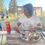 Mindy Kaling Instagram - Montana has it all. River rafting, hiking, The Blackfoot River, campfires, s’mores and the full remains of a deer skeleton. You could not ask for more.