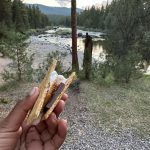 Mindy Kaling Instagram - Montana has it all. River rafting, hiking, The Blackfoot River, campfires, s’mores and the full remains of a deer skeleton. You could not ask for more.