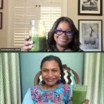 Mindy Kaling Instagram - In the middle of my Zoom with @mindykaling, we both took a drink: I guess we needed a little greenery in our scenery! #GreatMinds #GreenJuiceGodesses 🥦🌿💚