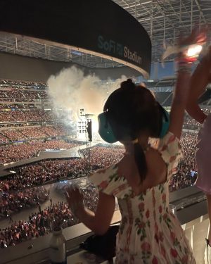 Mindy Kaling Instagram - Thank you so much @sofi and @taylorswift for the best first concert EVER for my daughter, Kit! She swapped friendship bracelets all night and got to hear her favorite Taylor song live, Cruel Summer! It was such a magical night.