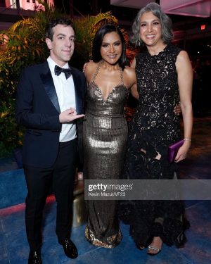 Mindy Kaling Instagram - I’m giving major “announcing my Las Vegas residency” vibes in this sick @prabalgurung gown I wore Sunday to my friend @radhikajones @vanityfair party. I know I’m a writer but in my heart I’m a singer, you know?

📷: @gettyimages