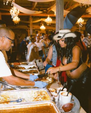 Miracle Watts Instagram - We celebrated our baby amongst a few close friends and family. Thank you every one for showing up for us. 

Decor : @overthetoppartyevents 
Bartender : @tasteamaizeng 
Sweets : @shalicioussweets 
Venue: @thebarnatfourpinesranch