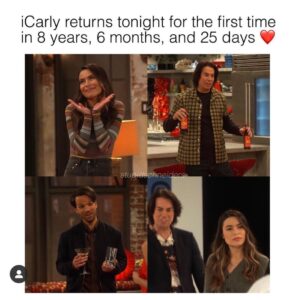 Miranda Cosgrove Instagram - We’re back! The first 3 episodes of the new @icarly revival are officially out on @paramountplus! Hope you guys enjoy 💕