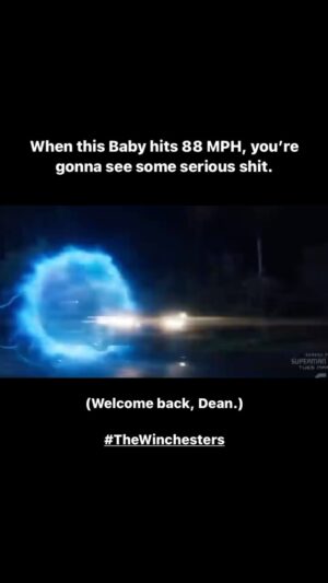 Misha Collins Instagram - When this Baby hits 88 MPH, you’re gonna see some serious shit. (Welcome back, Dean.) 

#TheWinchesters