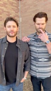 Misha Collins Instagram - When you ask your friends to plug something for you and they turn on you... #CWGothamKnights in ONE WEEK: March 14 @ 9/8C! (Double-crossers: @jaredpadalecki & @jensenackles)