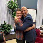 Misha Collins Instagram - I’ve “met” Senator @corybooker several times virtually, and he’s always promised me a big hug when we finally met in person. Last week in DC, I cashed in big time.