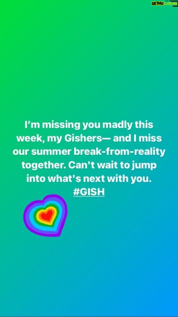 Misha Collins Instagram - I’m missing you madly this week, my Gishers— and I miss our summer break-from-reality together. Can’t wait to jump into what’s next with you. #GISH