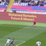 Mohamed Ramadan Instagram – 🇪🇸😎 Spotify featured Arabi around the field during FCB vs. Getafe game yesterday FCB Barcelona Stadium