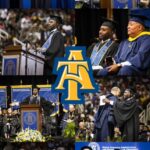 Morris Chestnut Instagram - I’m still beaming for the honor of delivering this year’s commencement speech for the 2023 graduating class of North Carolina A&T. It was moment charged by a room full of bright minds who have only started their journey to greatness and I can’t wait to see where it takes them. Thank You again for allowing me to be a part of that special moment in your journey and a place in history of one of the most storied universities in the land. North Carolina A&T. “AG-GIE PRIDE” 🎓💙💛 #AggiePride #northcarolinaaandt #hbcu #classof2023 #ncatsu #ncatsuaggies