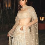 Mouni Roy Instagram - For my Sona s sangeet night ✨ • • • • Wearing - @falgunishanepeacockindia Jewellery- @sanzanyjewels Styled by- @rishika_devnani Assisted by- @stylebyvanshika Shot by- @elismitt_photography Hair by- @kimberlee9fernandes