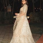Mouni Roy Instagram - For my Sona s sangeet night ✨ • • • • Wearing - @falgunishanepeacockindia Jewellery- @sanzanyjewels Styled by- @rishika_devnani Assisted by- @stylebyvanshika Shot by- @elismitt_photography Hair by- @kimberlee9fernandes