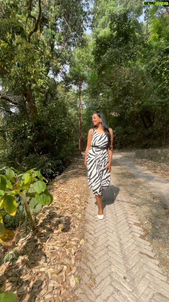 Mugdha Godse Instagram - Just read somewhere ‘forest walking’ is therapeutic for all our senses ❤️👂🏼👁✋🏽🌹🌺 in my opinion, it might just increase our sixth’ one ❤️ #forestwalking #therepy #silence #love # happiness #gratitude #life #beaituful #divine #be Uttarakhand