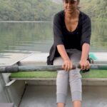 Mugdha Godse Instagram - This song was playing in my head while rowing 😇 How well that young boy was rowing and look at me 🙈🤣 Chalo Try toh kiya 😆 New adventure #naukuchiatal #nature #fun #lake #uttarakhand #india #incredibleindia #beauty #love #silence #happiness Naukuchiatal - The Nine Cornered Lake