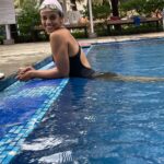Mugdha Godse Instagram - First swim of the season and it rains 🥰❤️🌺 Photo credit @acegamer27 #fun #rain #swim #love #happiness #joy #home
