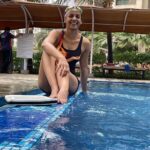 Mugdha Godse Instagram - First swim of the season and it rains 🥰❤️🌺 Photo credit @acegamer27 #fun #rain #swim #love #happiness #joy #home