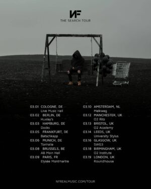 NF Instagram - I'm bringing The Search Tour to Europe! Sign up for your first access to tickets at nfrealmusic.com