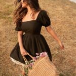 Nabha Natesh Instagram - one day I went flower shopping ! 🌹 : : : : Outfit - @arka_by_divya_kanigalupula Stylist - @sandhya__sabbavarapu Styling team - @team_sandhya @sirichandana_medi Photograper - @kannasrihari Makeup - @nehabagga21 Hairstylist - @saikrishnabandari Managed by - @theblinders.in