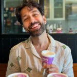 Nakuul Mehta Instagram - Research says vegan yoghurt is the new aphrodisiac. Just checking this hypothesis avec @yoogutty