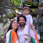 Nakuul Mehta Instagram - Early Independence Day Celebrations with our Nanha Munna Rahi! Jaihind 🇮🇳 P.S. - Let me spill the beans !! This started as a jamming session between Mumma & Baccha, but as soon as Sufi spotted Nakuul with the camera, he decided to dodge the frame and do exactly what his Dadda was doing. 📸🌟 It turns out, you can’t really plan when you’ve got a toddler ruling the house! After a couple of earnest attempts, we surrendered to Sufi’s creative spirit. This little boy was on cloud nine, perched on his Dadda’s lap, capturing Mumma’s candid moments and singing his fave tune in fragments alongside 🎶 The takeaway- Sometimes, despite all the plans in your head, it’s just wise to let the little ones lead the way whilst you embrace their excitement and curiosity in each moment. From the moment we let him take over, this transformed into the most joyous activity for all three of us. So, here’s to going with the flow, following their lead, and creating memories that are messy, spontaneous, and absolutely wonderful. 🎉 #happindependenceday