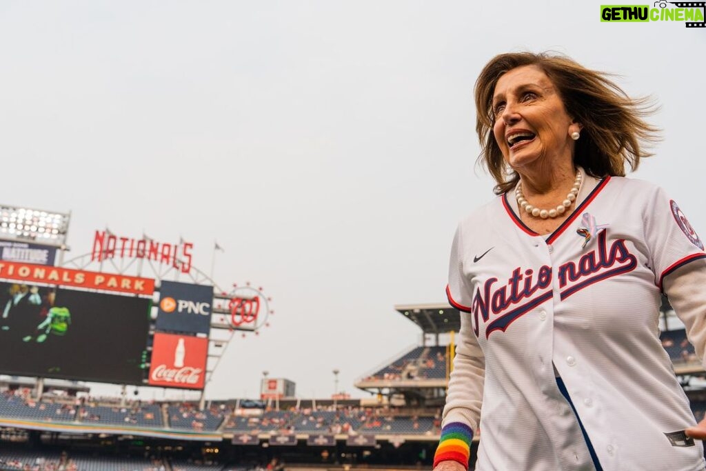 Nancy Pelosi Instagram - I'll always be a @sfgiants fan, but tonight my pitch was to celebrate the vibrancy of our LGBTQ+ communities with @teamdcsports and @nationals. Happy Pride!
