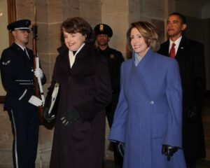 Nancy Pelosi Instagram - Heartbroken to learn of the passing of my dear friend Dianne Feinstein.

Her indomitable, indefatigable leadership made a magnificent difference for our national security and personal safety, the health of our people and our planet, and the strength of our Democracy.