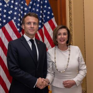 Nancy Pelosi Instagram - It was my privilege to welcome President Emmanuel Macron back to the United States Capitol. Since our founding, America has taken great pride in our friendship with the French people — one of our oldest and most treasured alliances.

In his 2018 address to Congress President Macron spoke of our two nations’ “common vision for humanity. Today, we discussed our continued work to advance that vision: safeguarding global security, spurring shared prosperity, protecting our planet and defending democracy.