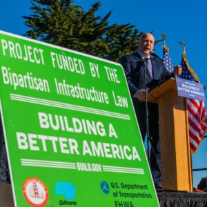 Nancy Pelosi Instagram - It was a joy today to celebrate a new investment from our Infrastructure Law headed to the Golden Gate Bridge! This iconic landmark plays an essential role in San Francisco's economy. Thanks to President Biden, we're rebuilding our infrastructure and reinvigorating our middle class. 

For more than eight decades, this iconic landmark has safely, reliably served our Bay Area community – and now, with this $400 million investment, we are ensuring it will stand for many more. Together, we're building a better and fairer future for every San Franciscan.
