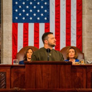 Nancy Pelosi Instagram - Tonight, President Volodymyr Zelenskyy delivered an address to Congress about the determination of the Ukrainian people and inspired us with his message of unity, courage and resilience in the face of Russian aggression.

In defending their Democracy, they are fighting for Democracy everywhere.