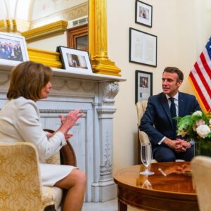 Nancy Pelosi Instagram - It was my privilege to welcome President Emmanuel Macron back to the United States Capitol. Since our founding, America has taken great pride in our friendship with the French people — one of our oldest and most treasured alliances.

In his 2018 address to Congress President Macron spoke of our two nations’ “common vision for humanity. Today, we discussed our continued work to advance that vision: safeguarding global security, spurring shared prosperity, protecting our planet and defending democracy.